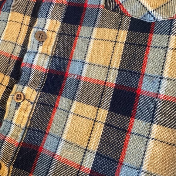 The Mens Shop Casual Button Down Mens Large Acrylic Plaid Flannel Dress Shirt - Picture 7 of 8